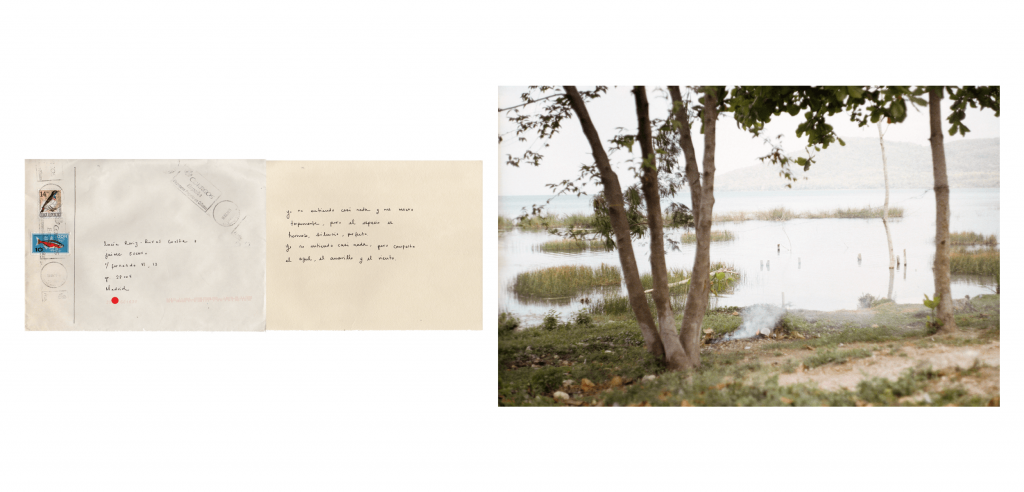 Proyecto pictórico y fotográfico basado en los texto de Eduardo Chillida. Las fotografías fueron tomadas en Petén, Guatemala en 2015 y están acompañadas por cartas y sobres destinados a diferentes personas alrededor del mundo. Mención Honorífica en GuatePhoto 2015